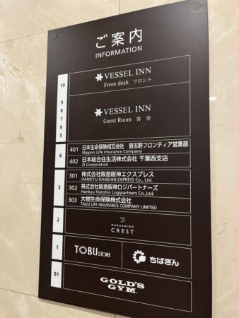 ベッセルイン京成津田沼駅前の入居テナント案内表